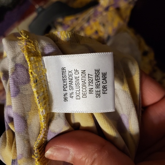 📢🎁 Apt. 9 | Purple/Yellow Ruched Fit-n-Flare - Picture 5 of 8